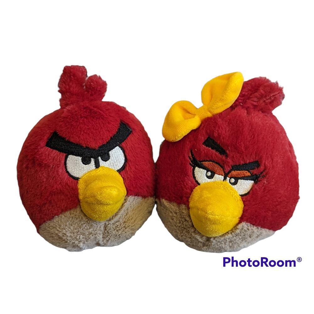 Angry Birds 5" Red Individual Stuffed Plush Toys Girl Boy Couple Lovebirds Set